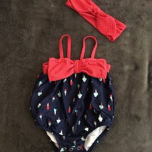 Target ice cream swimsuit w matching bow